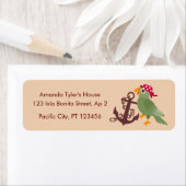 Pirate Meisje Schatkaart Leuk Verjaardagsfeest Etiket (Insitu)