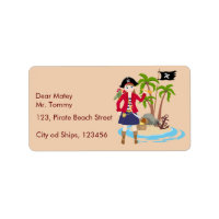 Pirate Meisje Schatkaart Leuk Verjaardagsfeest