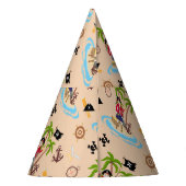 Pirate Meisje Schatkaart Leuk Verjaardagsfeest Feesthoedjes (Achterkant)