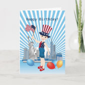 Pirate Meisje Schatkaart Leuk Verjaardagsfeest Kaart (Voorkant)