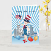 Pirate Meisje Schatkaart Leuk Verjaardagsfeest Kaart (Gele Bloem)