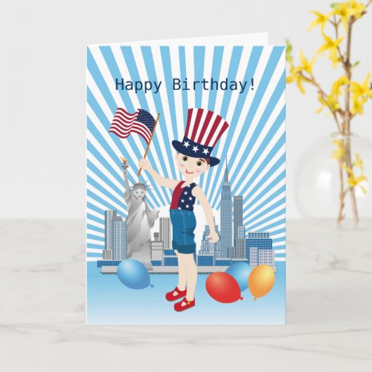 Pirate Meisje Schatkaart Leuk Verjaardagsfeest Kaart (Gele Bloem)