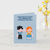 Pirate Meisje Schatkaart Leuk Verjaardagsfeest Kaart (Gele Bloem)