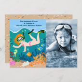 Pirate Meisje Schatkaart Leuk Verjaardagsfeest Kaart (Voorkant / Achterkant)