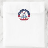 Pirate Meisje Schatkaart Leuk Verjaardagsfeest Ronde Sticker (Tas)