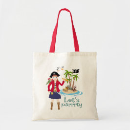 Pirate Meisje Schatkaart Leuk Verjaardagsfeest Tote Bag