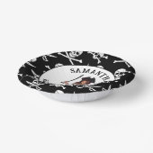 Pirate Meisje Skulls Papieren Kommen (Gebogen)