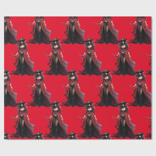 pirate meisjes verjaardagsfeestje thema cadeaupapier (Vlak)