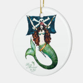 Pirate Mermaid Ornament Emerald/Gold — door KW (Links)