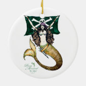 Pirate Mermaid Ornament Emerald/Gold — door KW (Achterkant)