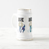 Pirate Mermaid Stein ~ by Kat Walker Bierpul (Voorkant links)