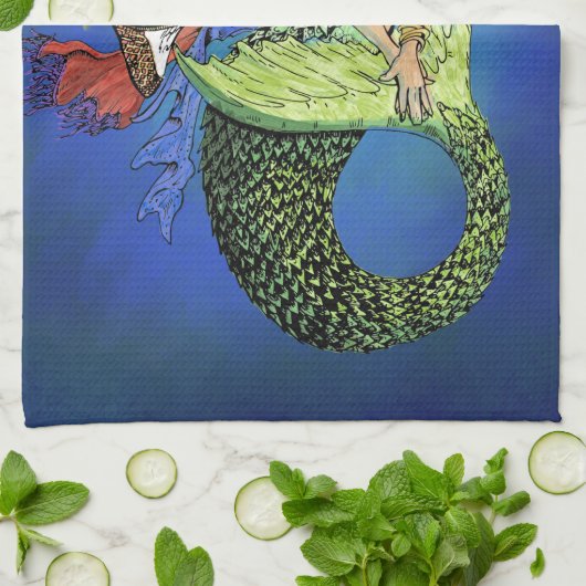 Pirate Mermaid Theedoek (Gevouwen)