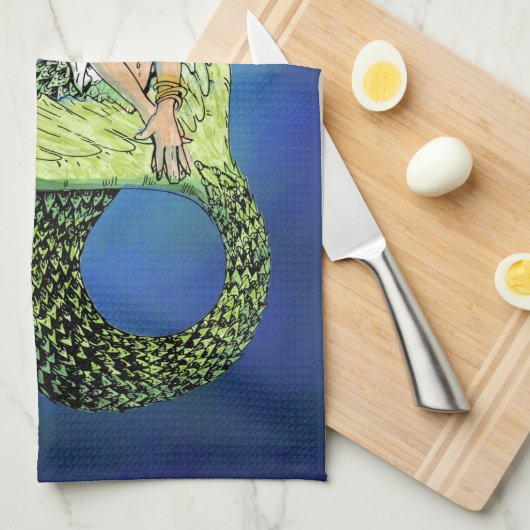 Pirate Mermaid Theedoek (Quarter Fold)