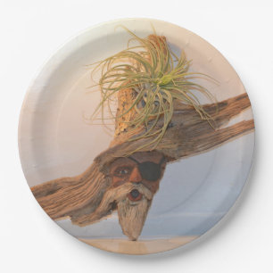 Pirate met Plant in de lucht Papieren Bordje