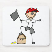 Pirate met schatkist Mousepad Muismat (Voorkant)