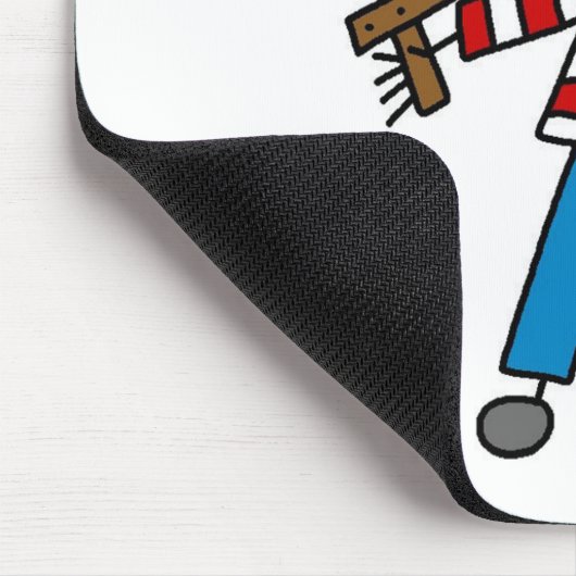 Pirate met zwaard Mousepad Muismat (Hoek)