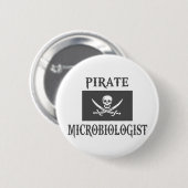 Pirate Microbioloog Ronde Button 5,7 Cm (Voorkant /achterkant)