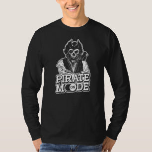 Pirate Mode op Ocean Pirate Ship Flag Captain Pir T-shirt