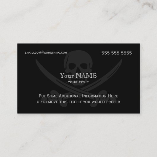 Pirate Modern Visitekaartje (Voorkant)