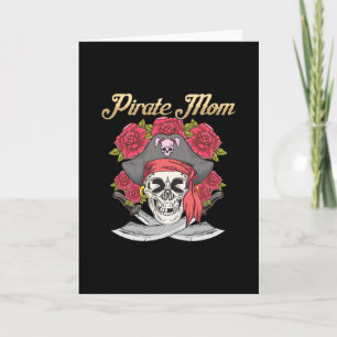 Pirate Moeder T-shirt Jolly Roger Vakantie Cadeau Kaart