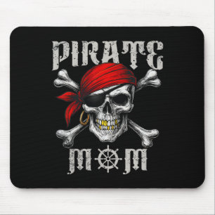 Pirate Mom Jolly Roger Vlag en schedel Crossbones Muismat