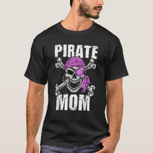 Pirate Mom Moeder Matching Familie Piraten Thema P T-shirt