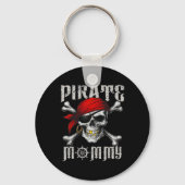 Pirate Mommy Jolly Roger Vlag en schedel crossbone Sleutelhanger (Voorkant)