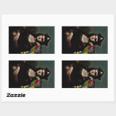 Pirate Mona Lisa with Eye Patch Rechthoekige Sticker (Vel)