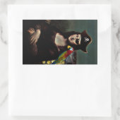 Pirate Mona Lisa with Eye Patch Rechthoekige Sticker (Tas)