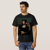 Pirate Mona Lisa with Eye Patch T-shirt (Voorkant volledig)