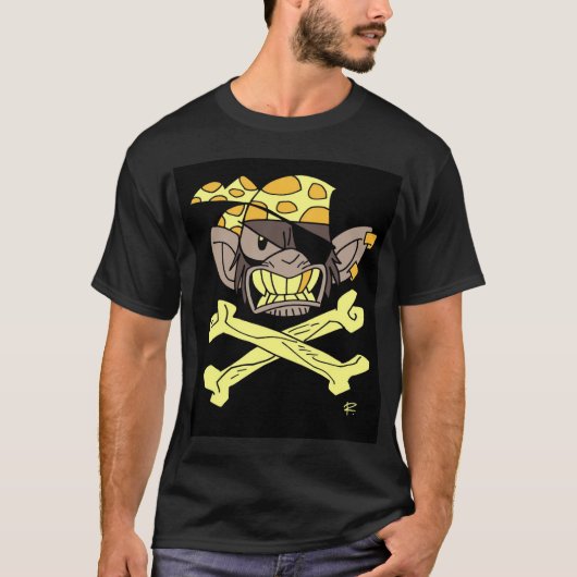Pirate Monkeys Flag-Yellow T-shirt (Voorkant)