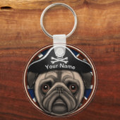 Pirate Mopsneus Sleutelhanger (Voorkant)