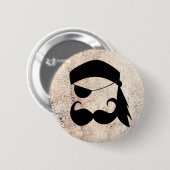 Pirate Mustache Ronde Button 5,7 Cm (Voorkant /achterkant)