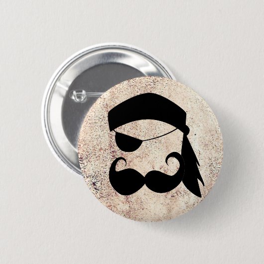 Pirate Mustache Ronde Button 5,7 Cm (Voorkant /achterkant)
