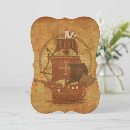 Pirate Mystery Ship Kaart (Staand voorkant)