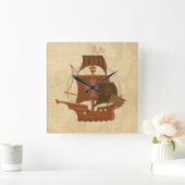 Pirate Mystery Ship Vierkante Klok (Huis)