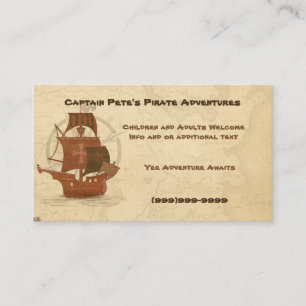 Pirate Mystery Ship Visitekaartje