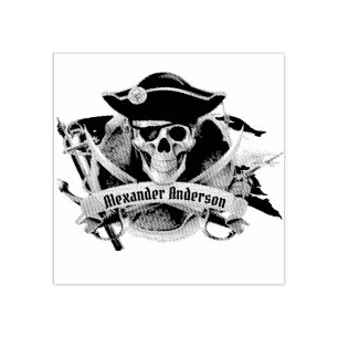 Pirate Name Bord Personaliseert Rubber Stamp Rubberstempel