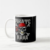 Pirate Nana Jolly Roger Vlag en schedel crossbones Koffiemok (Links)