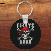 Pirate Nana Jolly Roger Vlag en schedel crossbones Sleutelhanger (Voorkant)