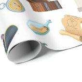 Pirate Nautical Icons Cadeaupapier (Rol Hoek)