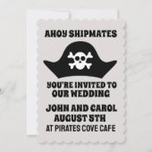 PIRATE NAUTIEKE THEMA WEDING INVITATIES KAART (Voorkant)