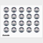 Pirate Nurse Wings III Ronde Sticker (Vel)