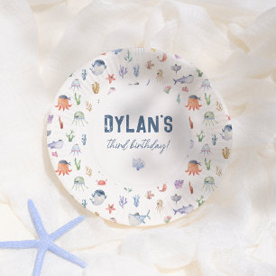 Pirate Ocean Under The Zee Boy Verjaardagsfeestje Papieren Bordje