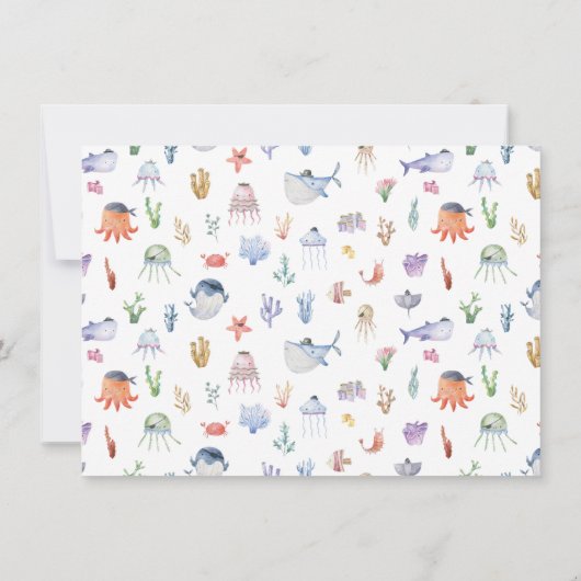 Pirate Ocean under the Zee boys Photo Birthday Kaart (Achterkant)