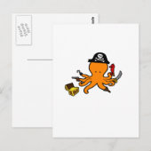 Pirate Octopus Briefkaart (Voorkant / Achterkant)