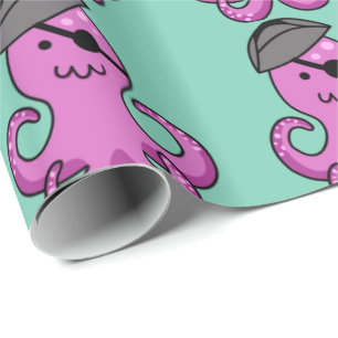 Pirate Octopus Custom Wrapping Paper Cadeaupapier