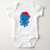 Pirate Octopus, Cute Octopus, Little Octopus Romper (Voorkant)