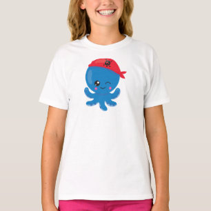 Pirate Octopus, Cute Octopus, Little Octopus T-shirt