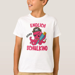 Pirate Octopus Enrollment School Children School T-shirt